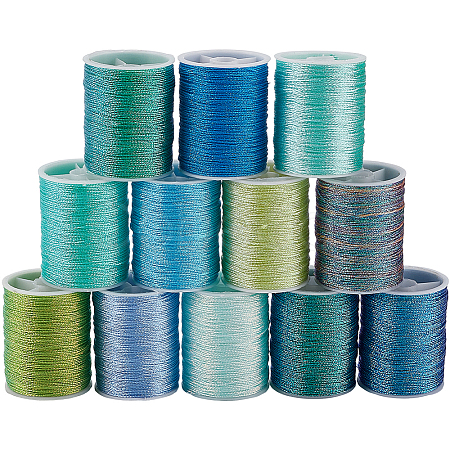 12 Rolls 12 Colors Metallic Sewing Thread OCOR-CY0002-02D-1