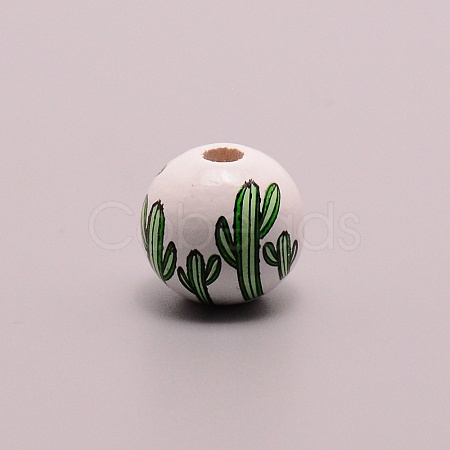 Dyed Wood Beads WOOD-WH0031-03-1