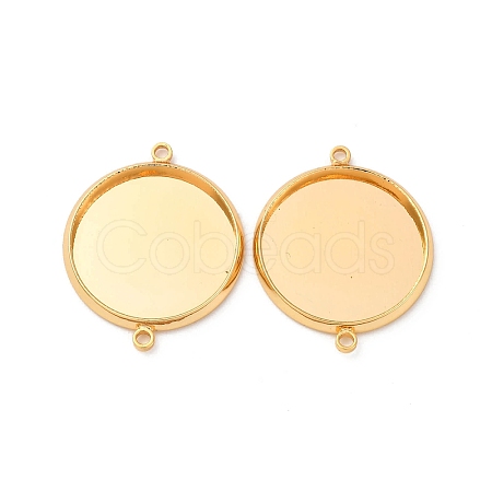 Brass Connector Cabochon Settings KK-F898-21E-G-1