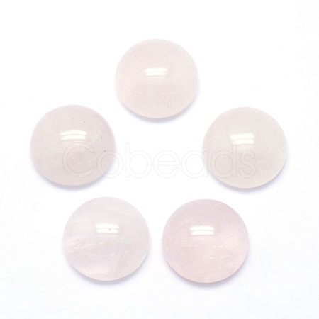 Natural Rose Quartz Cabochons G-P393-R20-14.5mm-1