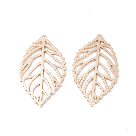 Brass Filigree Big Pendants KK-B064-06KCG-1