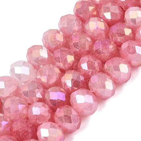 Electroplate Crackle Imitation Jade Glass Beads Strands LS-EGLA-Q131-02C-06-1