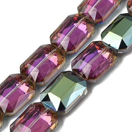 Electroplated Glass Beads EGLA-H002-A-10-1