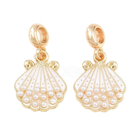 Alloy Enamel European Dangle Charms AL-CBAC2D3-03G-01-1