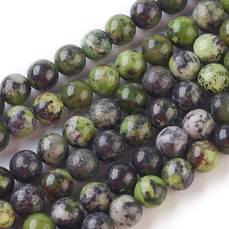 Natural Serpentine Beads Strands G-G767-05-8mm-1