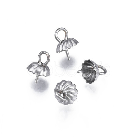 Non-Tarnish 304 Stainless Steel Cup Peg Bails Pendants STAS-S057-56-1