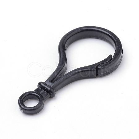 Opaque Solid Color Bulb Shaped Plastic Push Gate Snap Keychain Clasp Findings KY-R006-13-1