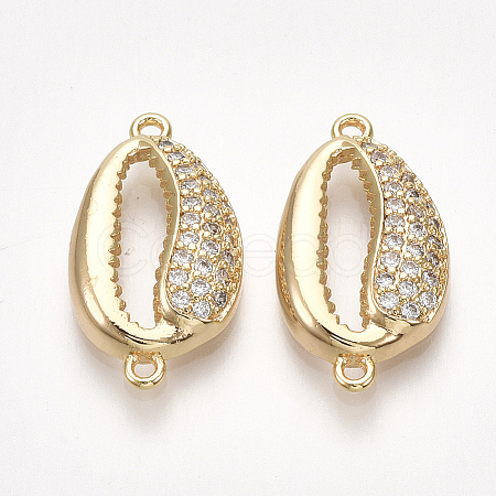Brass Cubic Zirconia Links X-KK-S350-378-1