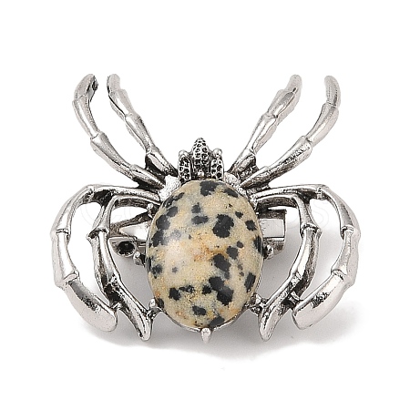 Natural Dalmatian Jasper Brooches G-A224-01AS-05-1