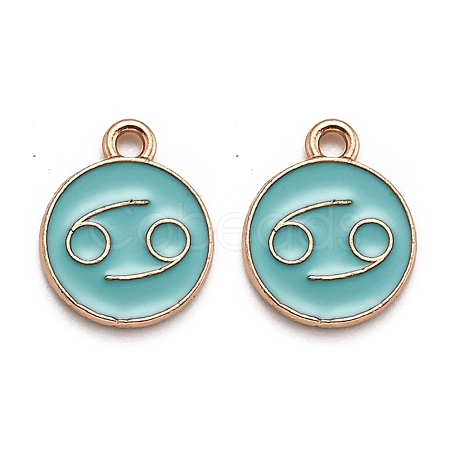 Alloy Enamel Pendants ENAM-S124-01B-13D-1