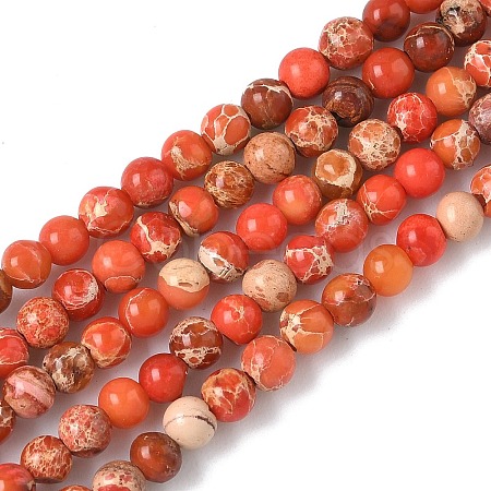 Dyed Natural Regalite/Imperial Jasper/Sea Sediment Jasper Beads Strands G-B124-C05-03-1
