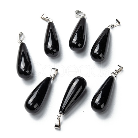 Natural Obsidian Pendants G-F707-08-1