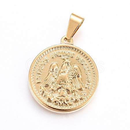304 Stainless Steel Pendants STAS-H458-03G-1