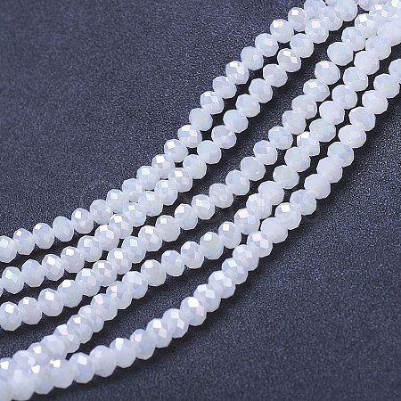 Electroplate Glass Beads Strands EGLA-A034-J2mm-B07-1