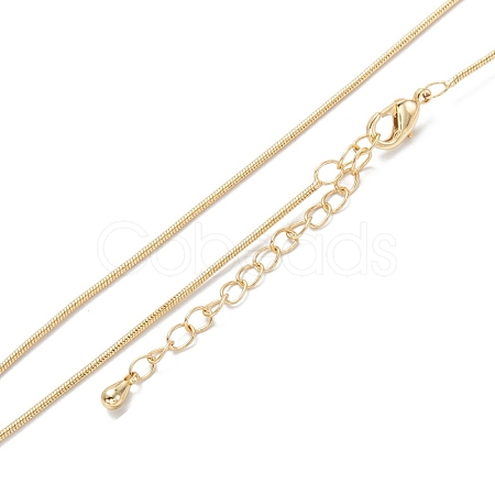 Brass Snake Chain Necklaces NJEW-K123-07G-1
