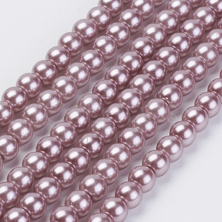 Eco-Friendly Glass Pearl Beads Strands HY-A008-10mm-RB085-1