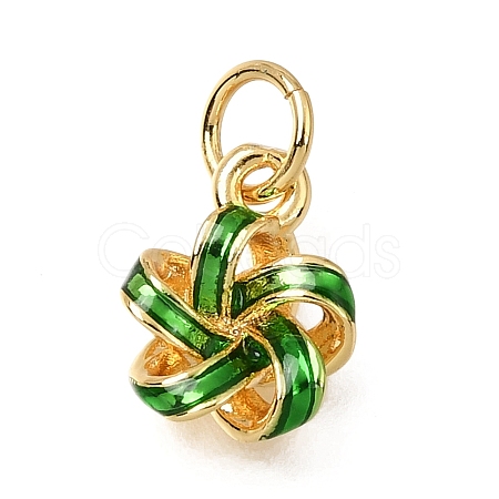 Brass Enamel Pendants KK-G605-10G-02-1