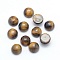 Natural Tiger Eye Cabochons, Half Round, 6x3~3.5mm