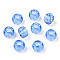 Transparent Plastic Beads, Barrel, Cornflower Blue, 9x6mm, Hole: 3.8mm, about 1950pcs/500g