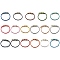 Leather Braided Cord Bracelets, Adjustable Bracelet, Mixed Color, Inner Diameter: 5/8~2-7/8 inch(1.5~7.3cm)