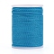 Round Waxed Polyester Cord, Taiwan Waxed Cord, Twisted Cord, Cyan, 1mm, about 12.02 yards(11m)/roll