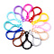 Opaque Solid Color Bulb Shaped Plastic Push Gate Snap Keychain Clasp Findings, Mixed Color, 48.5x25.5x6mm, Hole: 5.5mm