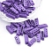 Spray Painted Alloy Multi-Strand Links, For Tile Elastic Bracelets Making, Rectangle, Medium Purple, 5x14x4mm, Hole: 1mm