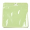 Square Plastic Yin-yang Zip Lock Bags, Resealable Packaging Bags, Self Seal Bag, Light Green, 12.9x12.9x0.02cm, Unilateral Thickness: 2.5 Mil(0.065mm)