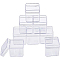 Plastic Bead Containers, Cube, Clear, 4x4x4cm, 18pcs