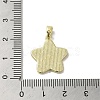 Brass Pave Shell Pendants KK-I708-14D-G-3