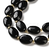 Natural Black Tourmaline Beads Strands G-H005-A17-02-4