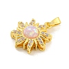 Rack Plating Brass Cubic Zirconia Pendants KK-H476-11G-06-2
