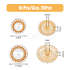 20Pcs 2 Style ABS Plastic Imitation Pearl Shank Buttons BUTT-DC0001-06KCG-2