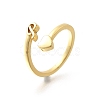 Brass Cuff Rings for Women RJEW-U044-P-4