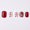 Christmas Theme Plastic Square Round Corners Full Cover False Nail Tips MRMJ-T078-101-1