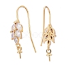 Brass Micro Pave Cubic Zirconia Earring Hooks X-KK-K244-40G-2