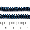 Electroplated Natural Lava Rock Beads Strands G-A256-E01-01H-4