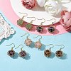 Natural Mixed Gemstone Dangle Earrings EJEW-JE05659-01-2
