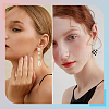 40Pcs 2 Colors Hammered Brass Stud Earring Findings KK-SC0006-02-4