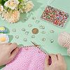 240Pcs 12 Colors ABS Plastic Imitation Pearl Locking Stitch Markers PALLOY-BC00007-3
