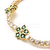 Cubic Zirconia Chain Bracelet BJEW-A132-22G-3