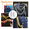 Polyester Fiber Army Shoulder Aiguillette Gold Wire Cord AJEW-WH0475-97B-7