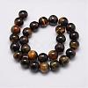 Natural Yellow Blue Tiger Eye(Dyed & Heated) Bead Strands G-P230-07-10mm-2