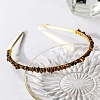 Wire Wrapped Natural Tiger Eye Chip Hair Bands PW-WG27230-18-1