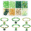 Saint Patrick's Day Theme DIY Glass Beads Bracelets Making Kits DIY-SC0028-72-1
