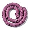 Flat Round Handmade Polymer Clay Beads CLAY-R067-12mm-05-2