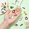 18Pcs 8 Styles Alloy Enamel Pendants ENAM-FS0004-18-4