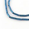 Tube Electroplate Non-magnetic Synthetic Hematite Bead Strands G-S203-26B-1