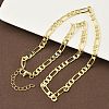 5MM Brass Figaro Chain Necklaces for Women NJEW-K271-07G-1