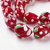 Handmade Lampwork 3D Strawberry Beads X-LAMP-R109A-15-2